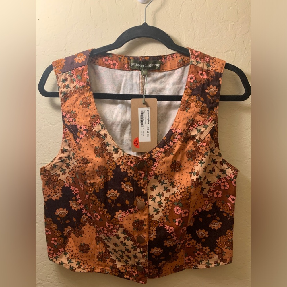 Dangerfield Patchwork Flower Vest